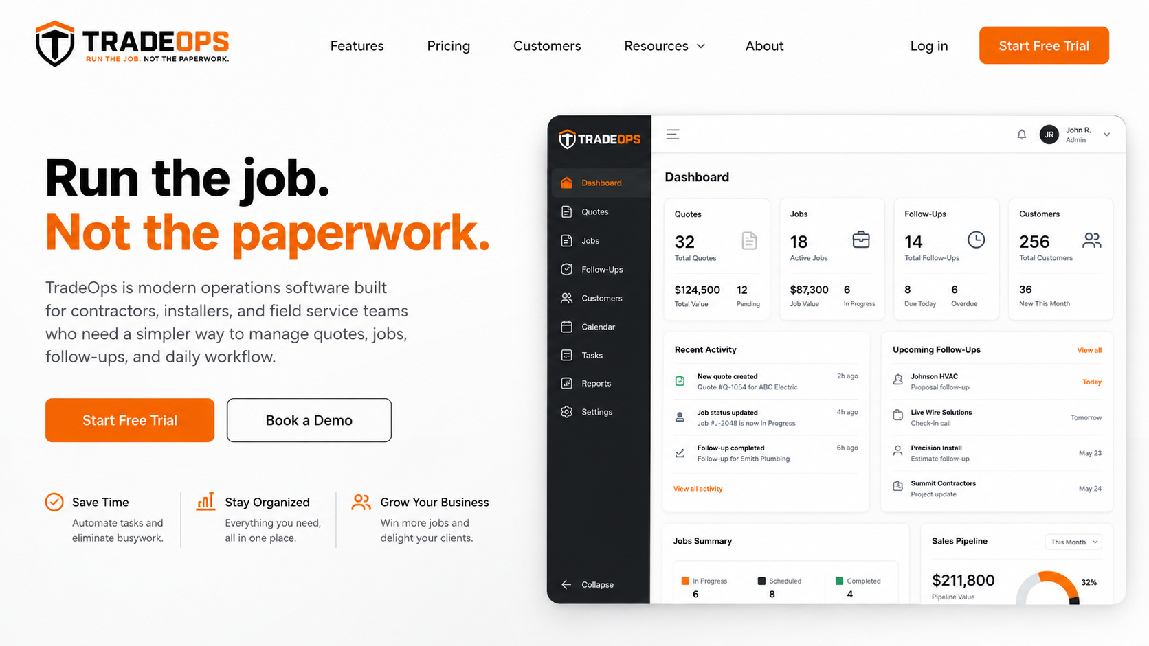 TradeOps Dashboard